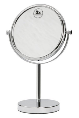 Kozmetické zrkadlo na postavenie, priemer 180mm, chróm