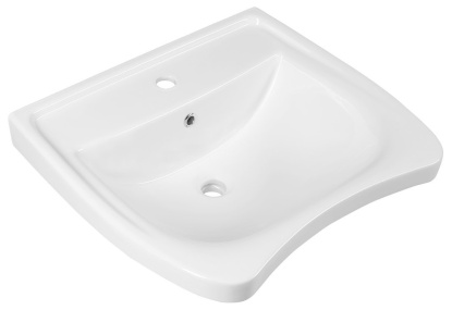 HANDICAP keramické umývadlo pre telesne postihnutých 60x55cm, biela