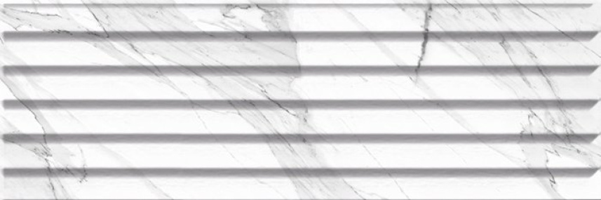 CARRARA Relieve Stripe Blanco Brillo G 20x60 (1,20 m2)