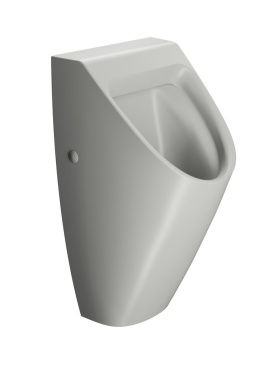 COMMUNITY urinál so zakrytým prívodom vody 31x65cm, cenere mat