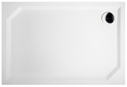SARA sprchová vanička z liateho mramoru, obdĺžnik 110x75cm, hladká